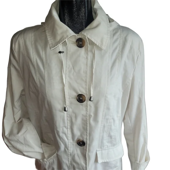 Topaz Light Utility Jacket In White L - Picture 2 of 7